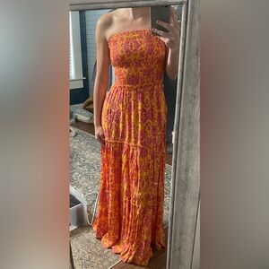 Strapless maxi dress